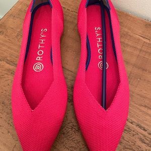 ROTHY’S-Size 7.5 Point Flame Hot Pink Flats